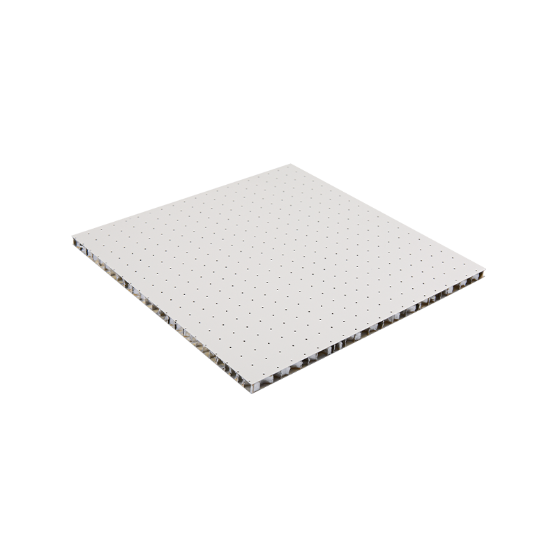 Lydabsorberende, åndbar, stabil struktur, perforerede honeycomb-paneler